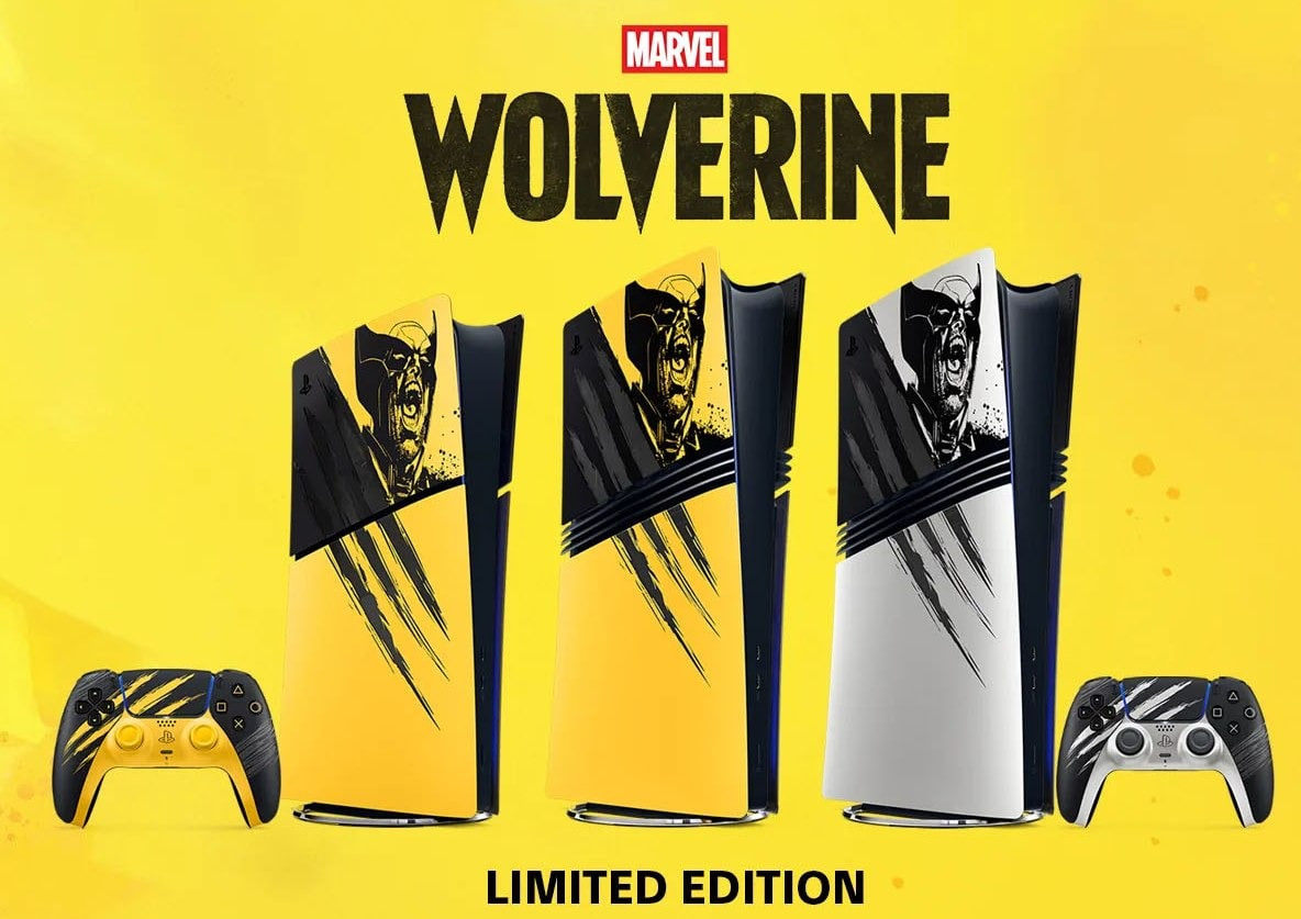 EDICÃO LIMITADA DE WOLVERINE PARA PS5 CHEGA EM SETEMBRO COM MODELOS SLIM E PRO NAS CORES AMARELA E BRANCA