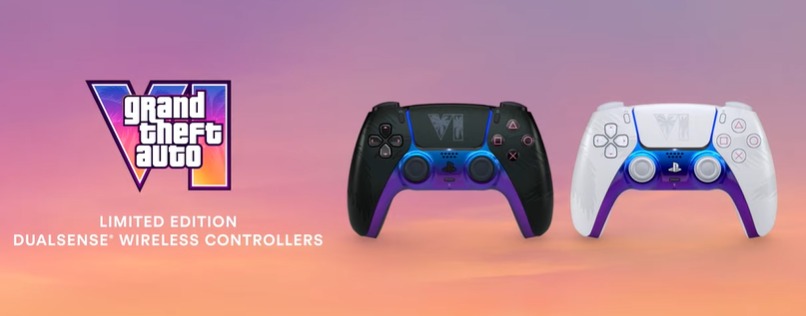 SONY REVELA CONTROLES LIMITADOS DE GTA VI COM ACABAMENTO IRISADO E DETALHES EM RELEVO