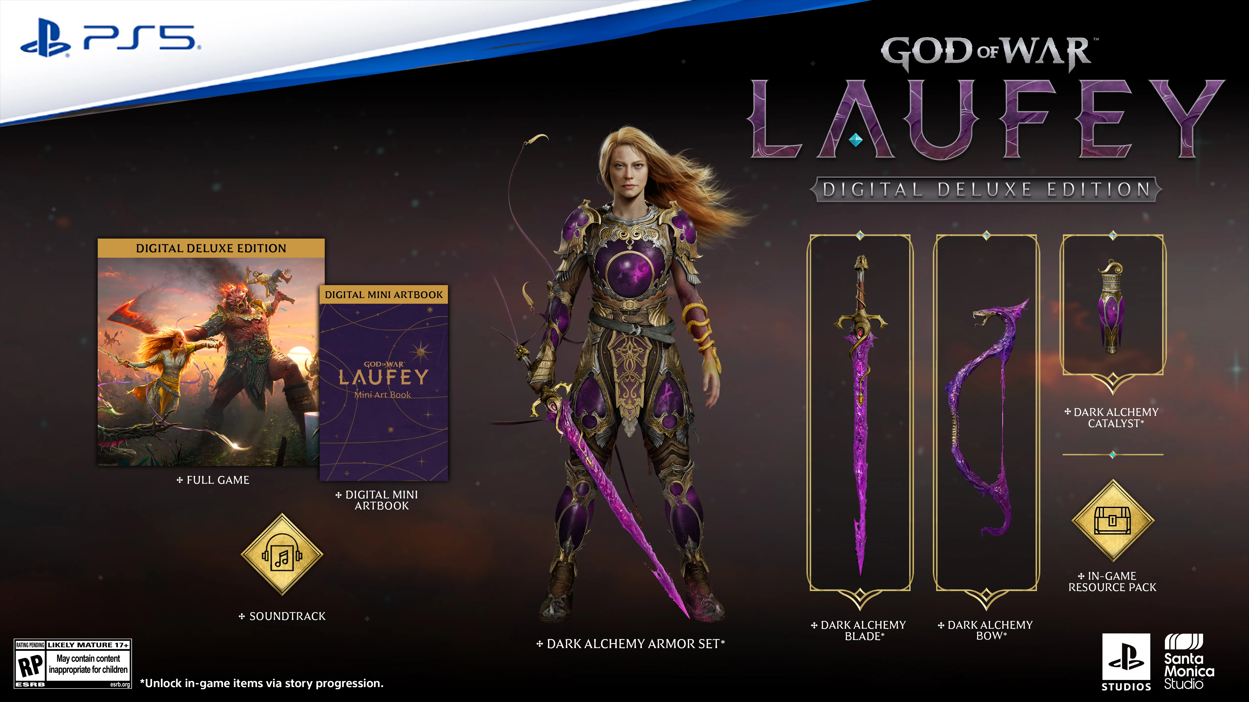 GOD OF WAR LAUFEY: PRÉ-VENDA COMEÇA AMANHÃ 29/09/2026 COM ARMADURA EXCLUSIVA E DETALHES DO ARCO SERPENTINO DE FAYE